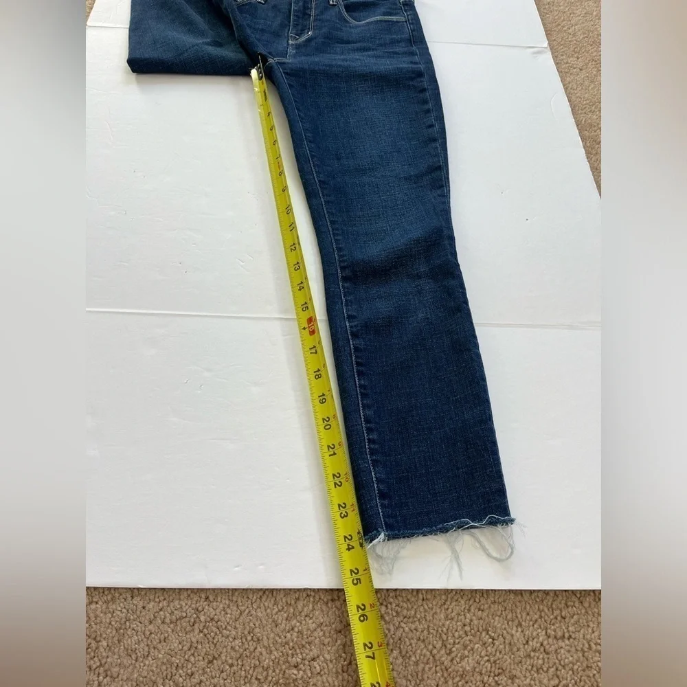 L’agence Women Margot High Rise Skinny Jeans Fray Ankle Hem Blue Size 25